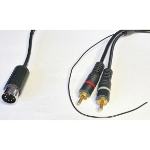 Ledning DIN7 Han til RCA med stel 1.5 mtr
